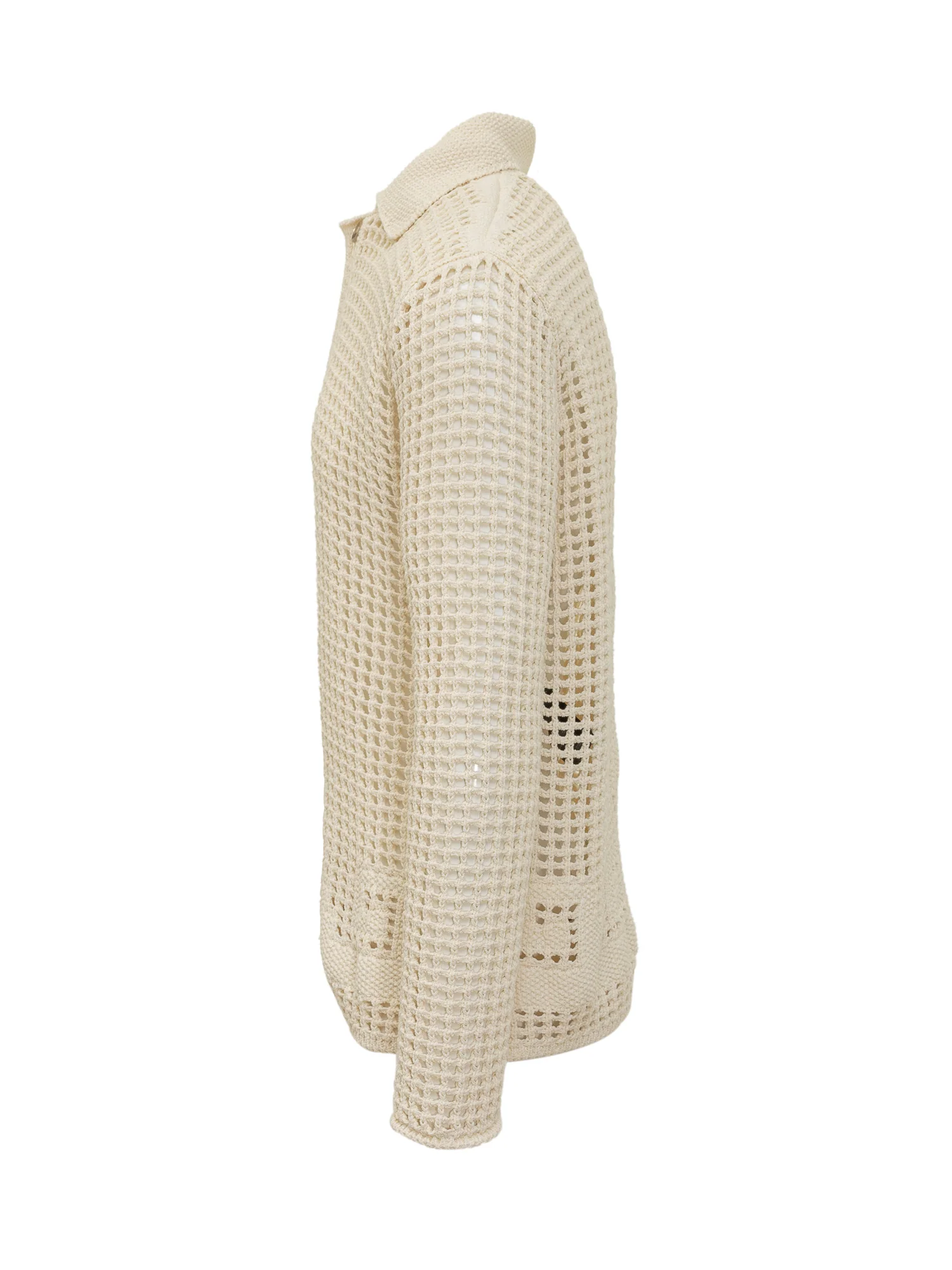 Camicia Cardigan In Maglia Traforata - Image 3
