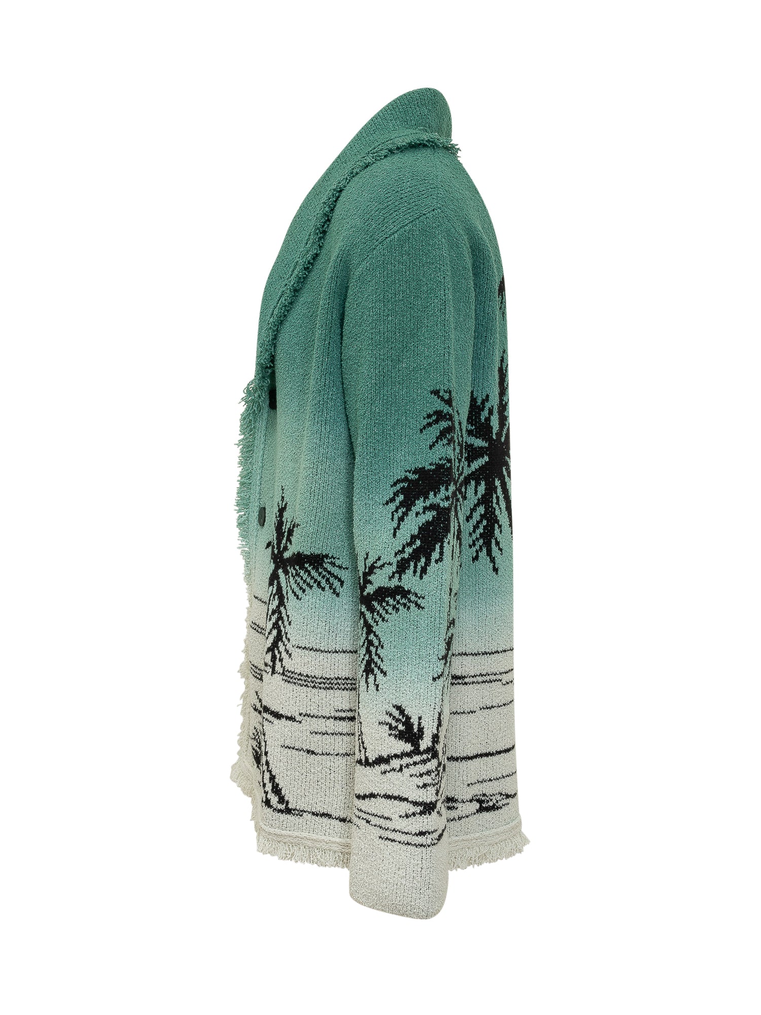 Cardigan in Maglia con Motivo Palme - Image 3
