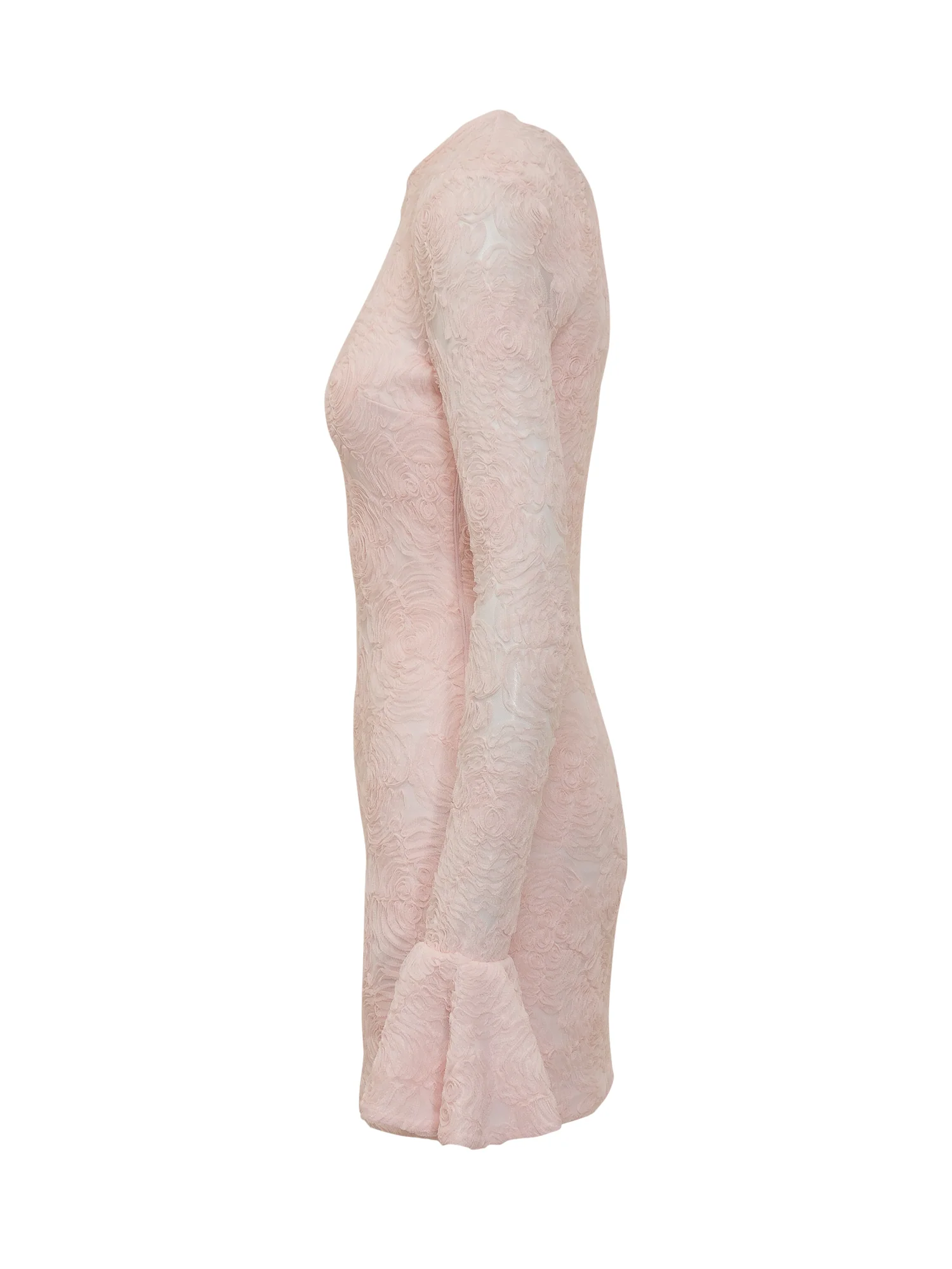 Mini Abito in Tulle con Maniche Svasate - Image 3